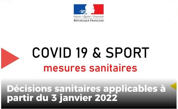 Déclinaison des mesures sanitaires pour le sport du 3 au 24 janvier 2022 (version actualisée le 6 janvier 2022)