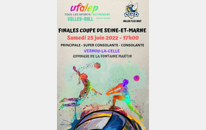 Finales Coupe UFOLEP le samedi 25 juin à Vernou