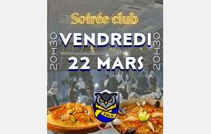 Soirée Club - Vendredi 22 mars à 20h30