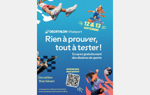 Vitalsport 2026 au Décathlon Bois Sénart ce week-end