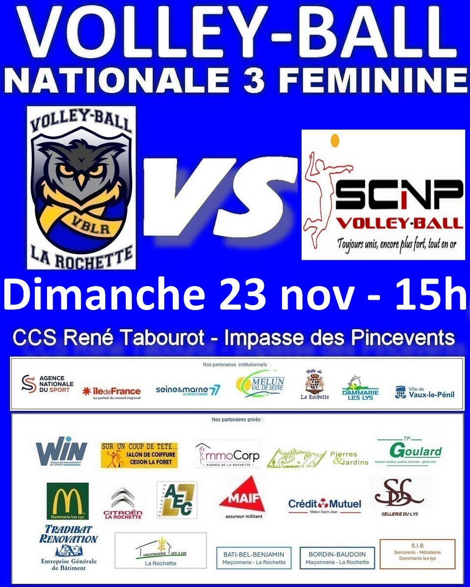 VB LA ROCHETTE - SPORTING CLUB NORD PARISIEN