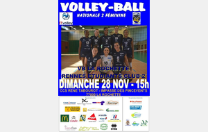 Séniors Nationale 2 : VB LA ROCHETTE - RENNES ETUDIANTS CLUB 2