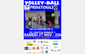 Séniors Prénationale - VB LA ROCHETTE 2 - SC CHATILLONNAIS 2
