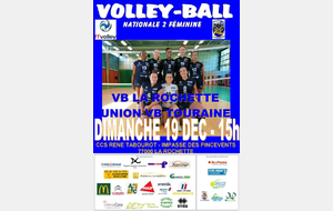 Séniors Nationale 2 : VB LA ROCHETTE - UNION VB TOURAINE