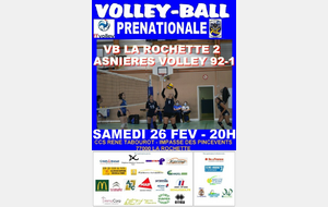 Séniors Prénationale - VB LAROCHETTE 2 - ASNIERES VOLLEY 92-1